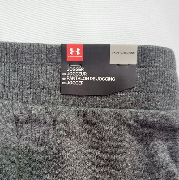 Under Armour Men's NWT Gray UA Rival Fleece Jogger Pants Size 5XL - Picture 11 of 12